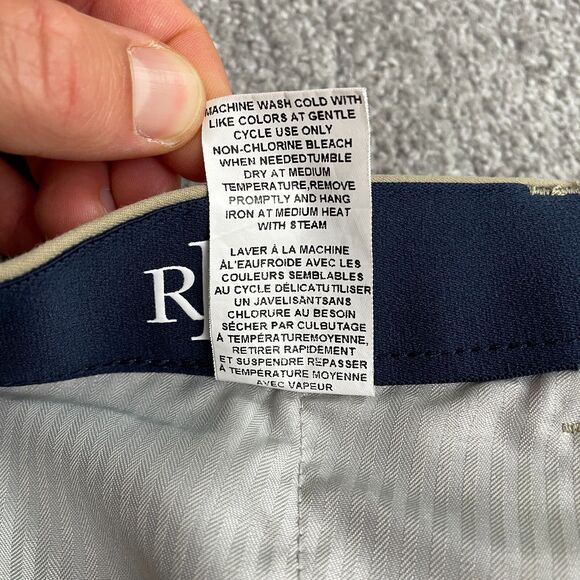 Lauren Ralph Lauren RLL Slacks Dress Pants Mens 40x32 Khaki Brown Straight Leg - Picture 5 of 12